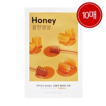 미샤 에어리 밀착 시트마스크 10매 19g, 꿀 10매