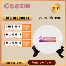 치과성분 치아미백 셀프치아미백제 Goozir CAD CAM CNC 치과 용 지르코니아 블록 SHT 다층 Dics 5 축 밀링, 12 98 x 16 mm C4