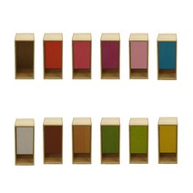 더데코 사각반형 공간박스 친한경 고무나무 오픈형 칼라 수납박스 2단 3단 4단, 사각반형올리브