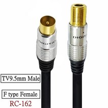 공청안테나 디지털tv안테나 tv안테나 TV 9.5mm 남성 & 여성 F 유형 동축 위성 안테나 RG59U VCR CCTV D, 01 F-TV 9.5mm Male_01 30cm