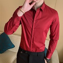 턱시도셔츠 연미복 연주복 핸섬 남성 패션 드레스 셔츠 웨딩 긴 소매 흰색 턱시도 레귤러 핏 사교 파티 버튼 다운 블라우스