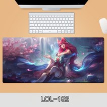게이밍 장패드 롤 LOL 디자인 마우스 패드 79종 시리즈 리그 오브 레전드 장패드 3-4mm 두께, LOL-182, 800*300*3mm