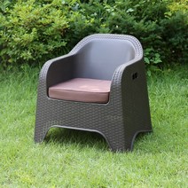 써니 라탄 체어 야외 정원 테라스 카페 인테리어, 그레이