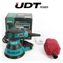 UDT 원형샌더 원형 샌더기 UOS-125V 샌딩기 샌더기 원형샌딩기 연마기 속도조절 소프트그립 집진주머니