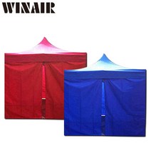 WINAIR 캐노피 방수 천막 풀세트[끈타입] 지붕+프레임+일반바람막이4면세트, 06_3mx3m_레드(지붕+프레임+일반바람막이4면세트)