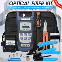 전동 공구 광섬유 전력계 및 10mw 시각적 결함 탐지기 aua-7s ftth 도구가 포함된 ftth 광섬유 도구 키트, -70  10dbm