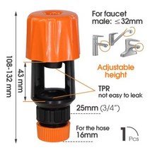 수도배관청소 1 pcs 16mm 12 3939 34 3939정원 호스 차단 밸브 피팅 플라스틱 튜브 탭 어댑터 급수 관개 세차 용 퀵 조인트정원 워터 커넥터, 없음, Cx1PCS