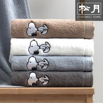 [] 송월 30수 스누피 자수 145g 호텔수건 10장, 색상:브라운