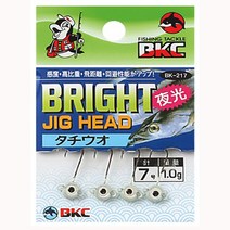 백경 BRIGHT 야광지그헤드 풀치 볼락 BK-217, 3호-7.0g
