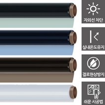예다지인 5m10m 사계절 단열필름 썬팅필름 열차단필름 자외선차단 사생활보호필름 창문시트지, 연블랙