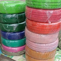 폐타이어 유치원 방지턱 컬러 타이어 야외 장난감 군대 페인팅 변형 장식 감각 통합 교육, 외경 53 자동차 타이어