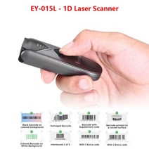 바코드스캔 바코드 2D 택배 마트 스캐너 Eyoyo EY023 휴대용 블루투스 QR 이미지 PDF417 스크린 스캐닝 리더 무선 1D 레이저 윈도우 안드로이드 iOS, 5.EY015L 1D Laser