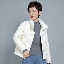 여성경량패딩 다운 코튼 재킷 의류 짧은 패션 겨울 코트 새로운 대형 싱글 브레스트 파카