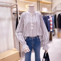 [대구백화점SG] SE4SHF417_제원단 허리 밸트 패턴물 블라우스