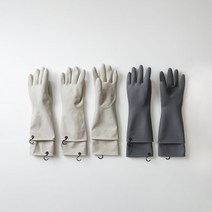 [JAJU/자주] 고리형 라텍스 고무장갑 33CM_5개_그레이+베이지, 멀티