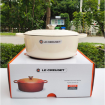 르쿠 르제 초 대형 냄비 31cm 6.3L 크림색코팅, 사이즈, 옐로우(직경:31cm 용량:6.3L)