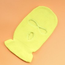 발라클라바 마스크 3 홀 겨울 따뜻한 풀 페이스 커버 오토바이 스키 모자 육군 전술 CS 방풍 니트 비니 스, 19 Fluorescent Yellow