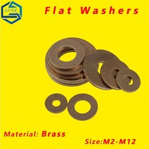 엔진고압세척기 고압분사기Copper flat washer Solid Brass Plain Gasket Pad High Quality Meson Sheet M, 46 M10x30x2.0   (3pcs)