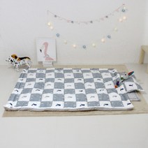 [키즈돔] [침대] 고래 면극세사 차렵이불+베개커버