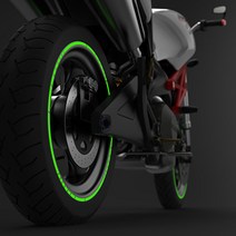 오토바이 휠스티커 18인치, 레드