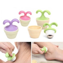 미니 새싹화분 롤러마사지기 종아리 마사지롤러 목마사지 데스크 인테리어, 연두, 연두