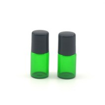 10팩 미니 리필 가능 2 ml 롤러 유리병 에센셜 오일 향수 샘플 텍스트 롤러 볼 녹색 병, 녹색 2ml