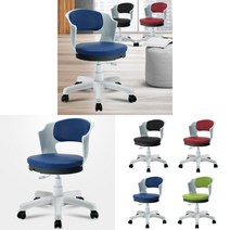 이동식바퀴 높이조절 원형 회전 등받이 간이의자 1P 병원진료 연구실 과학실 실습실 보조스툴, 블루