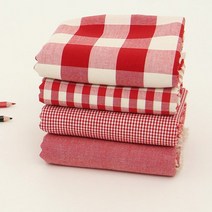 원단킹 면 20수 선염 체크 레드시리즈 4종 (8205054), 1mm체크