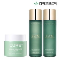 김정문알로에 큐어 수딩 토너+에멀젼+시그니처 크림