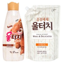 [ 피죤 ] 울터치 중성세제 (실내건조) 1L + 리필 1.3L 세트 / 손세탁 일반드럼겸용, 용기+리필