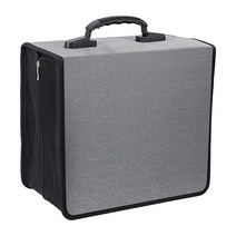 정품 Oriolus 2팩 CD 케이스 520 디스크 용량 바인더 PU 가죽 DVD 보관 케이스 홀더 블랙, Silver Fabric 400 Disc Capacit