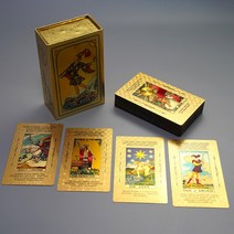 초보자를 위한 가이드북이 있는 방수 Pvc 오리지널 타로 카드 홀로그램 78 클래식 데크 세트 운세 게임, 01 라이트 그레이