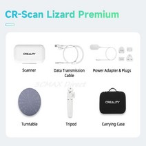 인화기 Creality-CR-스캔 도마뱀 휴대용 3D 프린터 스캐너 모델링 0.05MM 고정밀 검정색 개체 색상 복원, [02] Premium Version