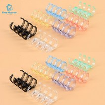 4구 컬러 제본링 10개 무지개 7색 컬러코일링 셀프 제본 문구링 오피스 사무실 똑딱이 제본링, 에메랄드그린 x 10EA