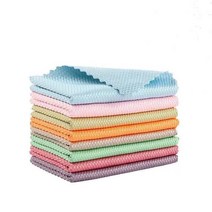 닦아 유리 거울 잎사귀는 잃고 쉽게 보풀 워터 마크 화이트 청소 헝겊 짙어지면서 그리스 주방 닦아내는 흡수성, [01] Random color 5 packs, [01] Random color 5 packs