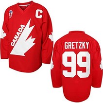 아이스하키복 아이스하키져지 Gretzky 하키 저지 1991 쿠페 팀 캐나다 컵 레드 아이스 남성 스포츠 스웨터, 01 99 Red_03 L