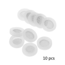 10pcs o ring 고무 개스킷은 헤드 흡입구를위한 샤워 용 순 호스 씰 와셔가있는 고무 개스킷, 하얀색