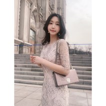 [당일발송] 화이트블라썸 핑크 소라 하객룩 상견례룩 레이스원피스 44 55