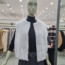 시슬리 리얼 무스탕 베스트 (SAFU35161 라이트그레이 카멜)