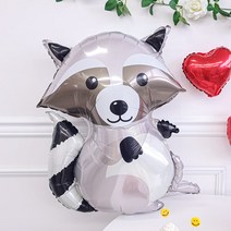 긴꼬리 너구리 은박 풍선 생일 홈 파티 동물, 긴꼬리 너구리 풍선