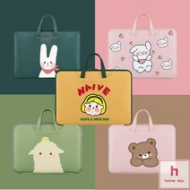 [홈뚜] 귀여운 캐릭터 노트북 파우치 케이스 가방 수납형 손잡이 15.6인치 16인치