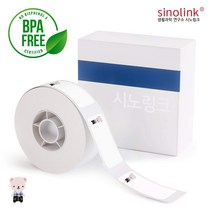 시노링크 라벨프린터 NIIMBOT 님봇 D11 D110 라벨지, E-1) 곰돌이 12x30mm