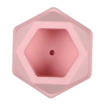 새로운 실리콘 금형 큰 크기 육각형 콘크리트 다육 꽃 냄비 촛대 금형 세라믹 점토 수제 3D DIY 공예 세라믹 금형, pink, CHINA