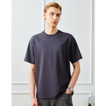 23SS [PREMIER COOL] 챠콜 면혼방 반팔티셔츠 HZTS3B501CG