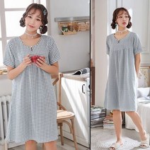 여성 데일리 이너 반팔 임부복 체크 미니 원피스 겨울가을원피스
