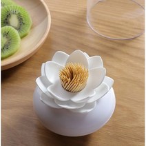 연꽃 이쑤시개통 면봉통 요지통, KC-화이트