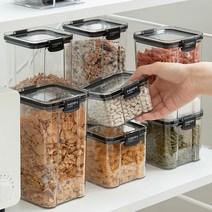 한샘 SOK 팬트리 투명한 건조식품 용기 460ml 3조 set, SOK 투명한 건조식품 용기 460ml