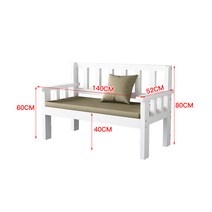 실내 벤치의자 벤치쇼파 원목 쇼파 2인용 3인용 평상 인테리어, G 화이트 140