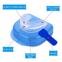 코골이방지기구 스마트코골이방지기 수면무호흡증치료 실리콘 안티 코 고는 입 무호흡증 가드 Bruxism 트레, 한개옵션0