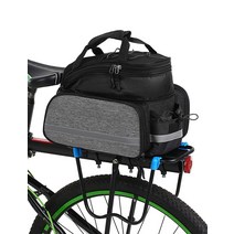 Lixada 자전거 후면 가방 패니어 백 안장 25L 뒷좌석 캐리어 트렁크 확장 가능한 방수 MTB 랙 레인 커버 포함, Grey